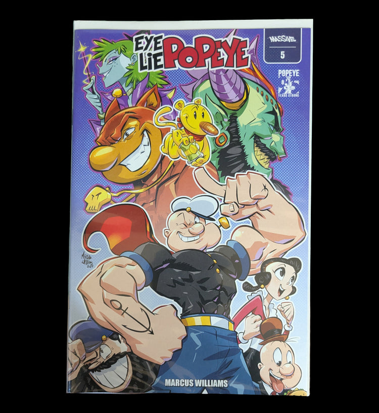 Shop Eye Lie Popeye #5 from Massive Publishing. Featuring Marcus Williams artwork in the action-packed finale of the five-issue comic series.